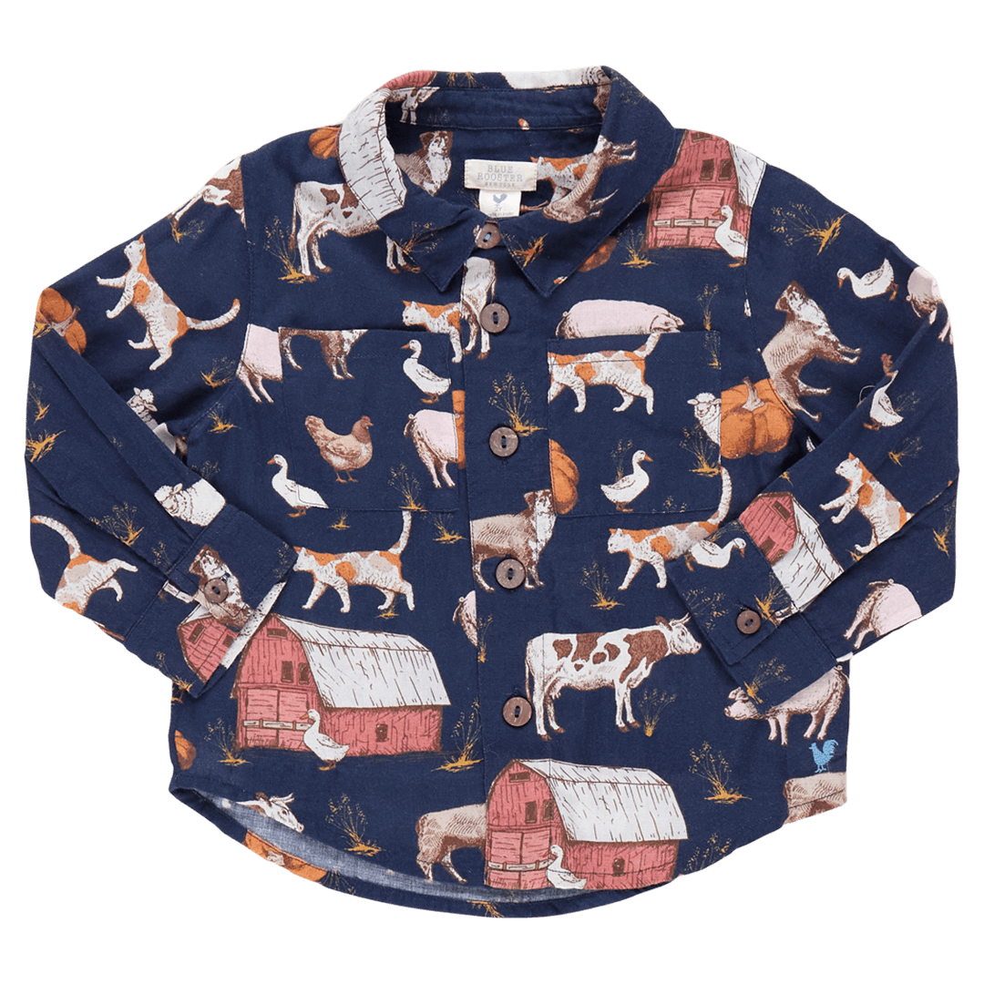 Boys Jack Shirt - On the Farm