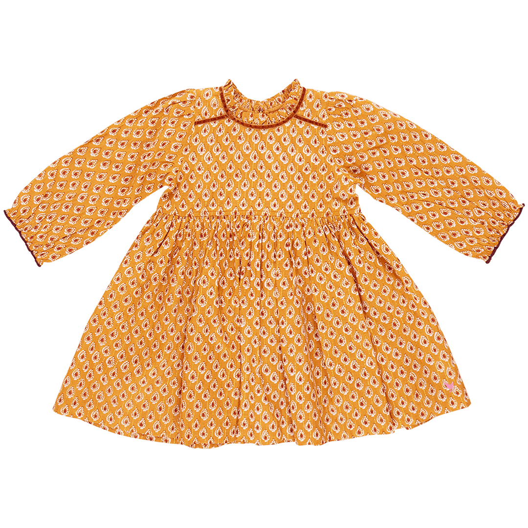 Girls Charlie Dress - Inca Gold Tear Drop