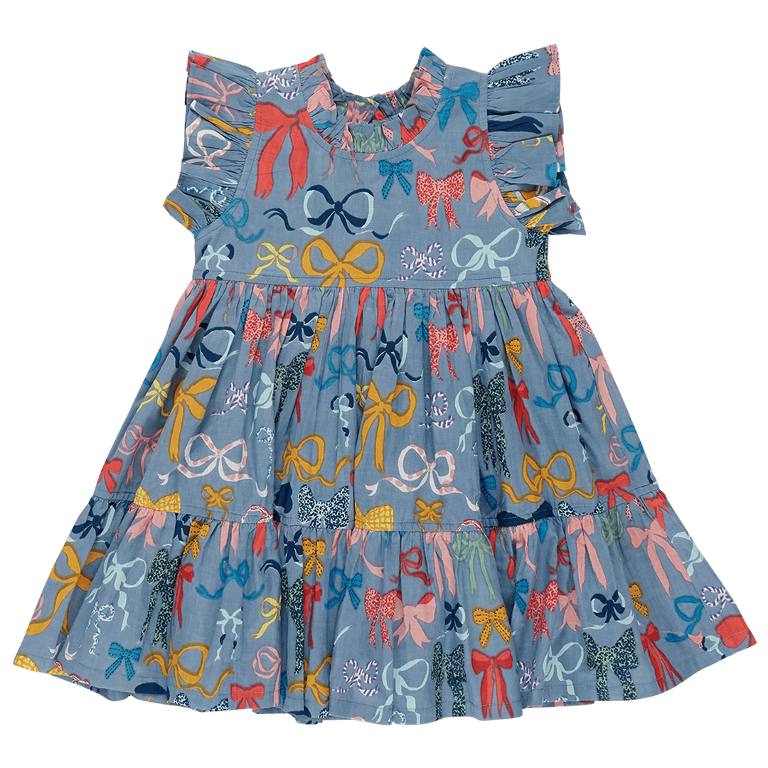 Girls Jennifer Dress - Bows on Bows