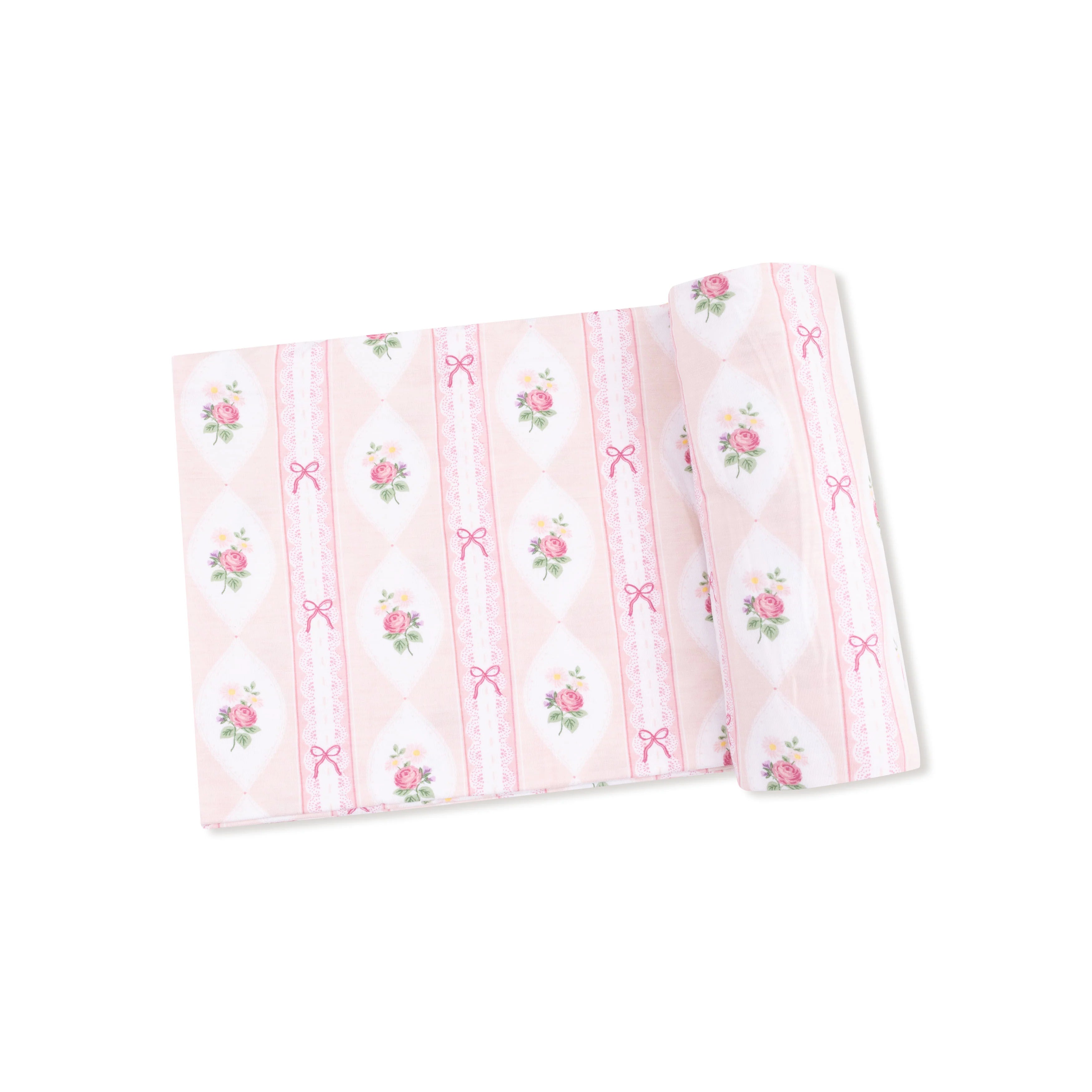Angel Dear - Ogee Lace Floral Swaddle Blanket