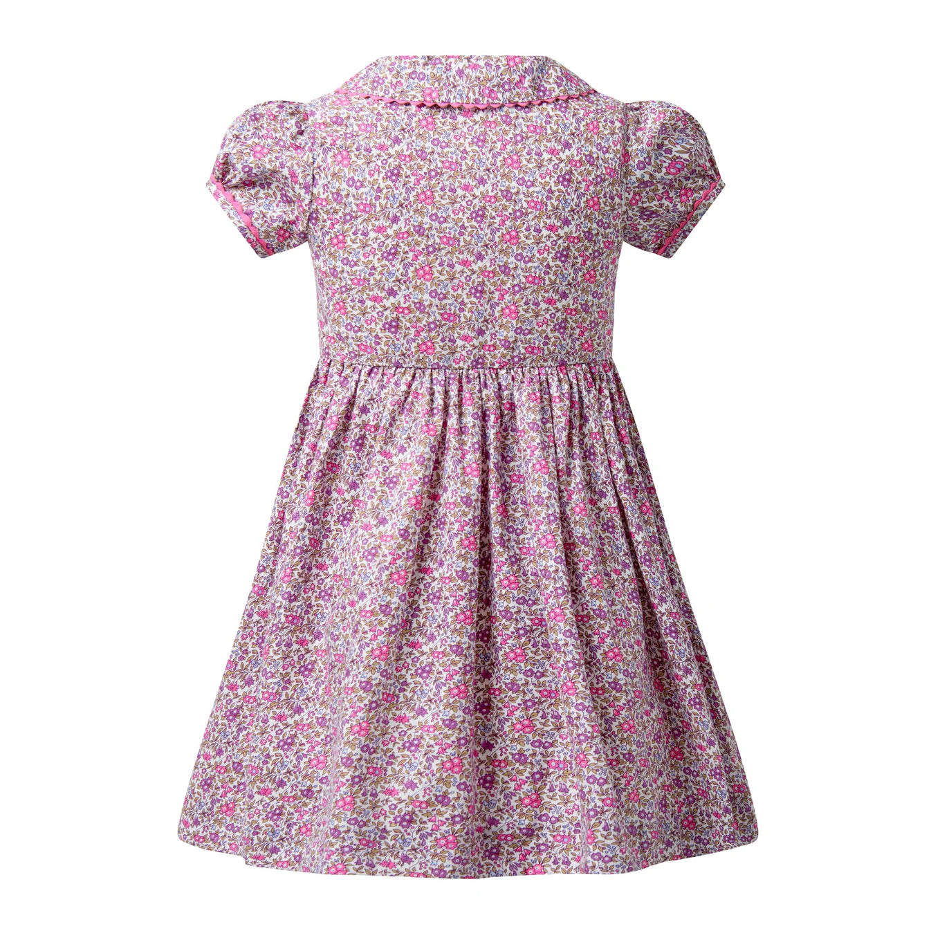 Rachel Riley - Purple Floral Button Front Dress