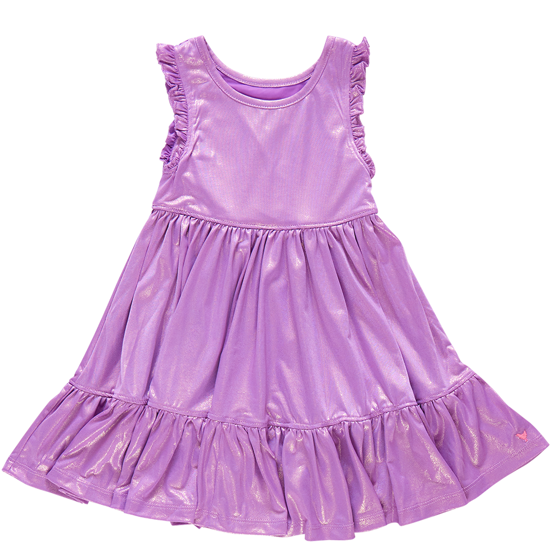 Pink Chicken - Girls Kelsey Purple Lam Dress The Cutest Little Pink Chicken - Girls Kelsey Purple Lam Dress The Cutest Little