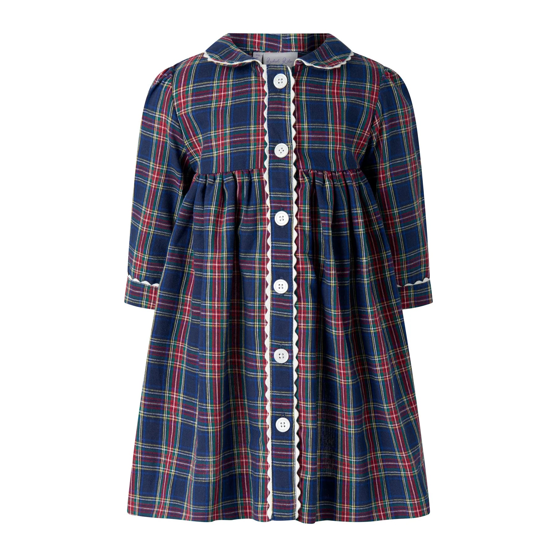 Rachel Riley - Tartan Button Front Dress and Bloomers