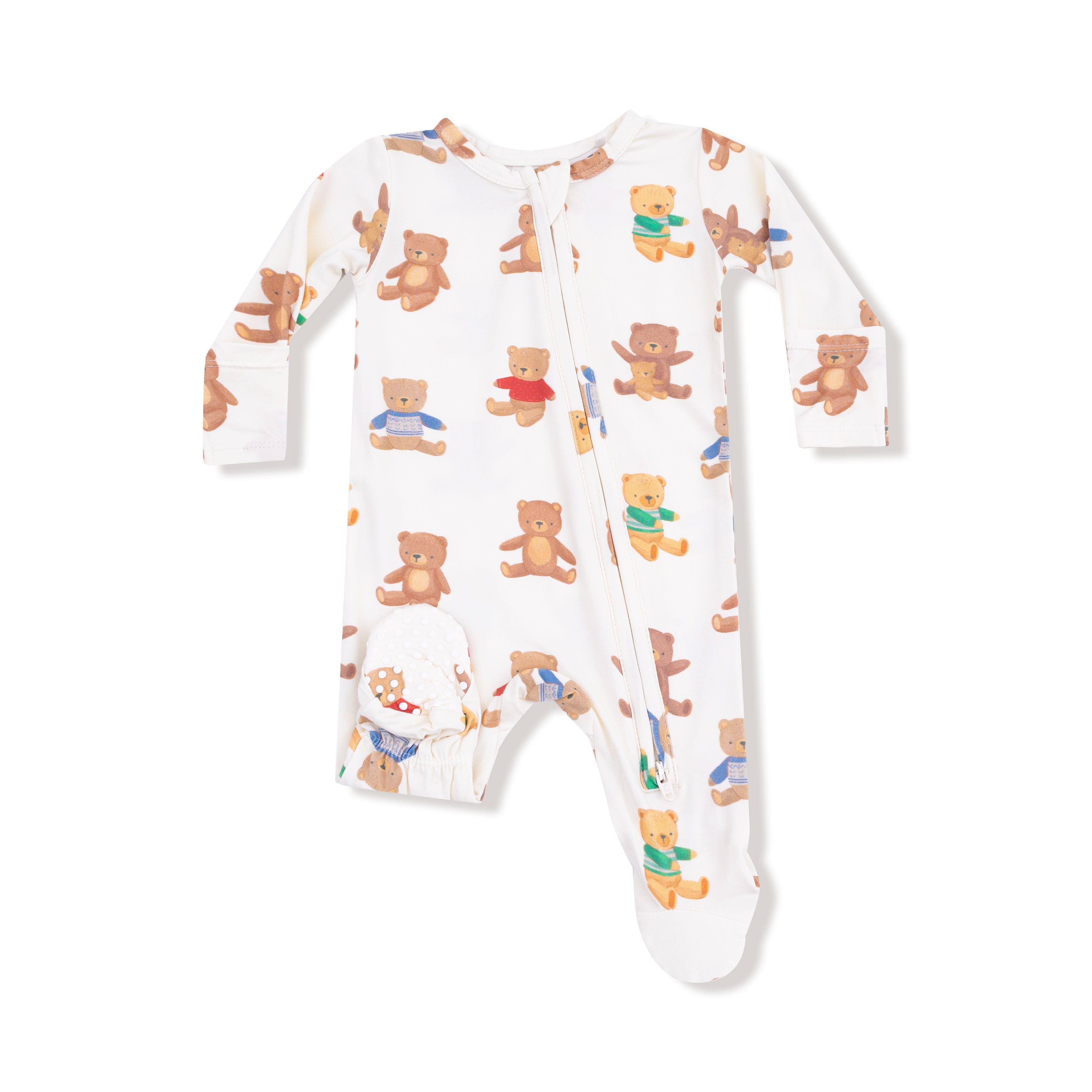 Angel Dear - Teddy Bear 2 Way Zipper Footie
