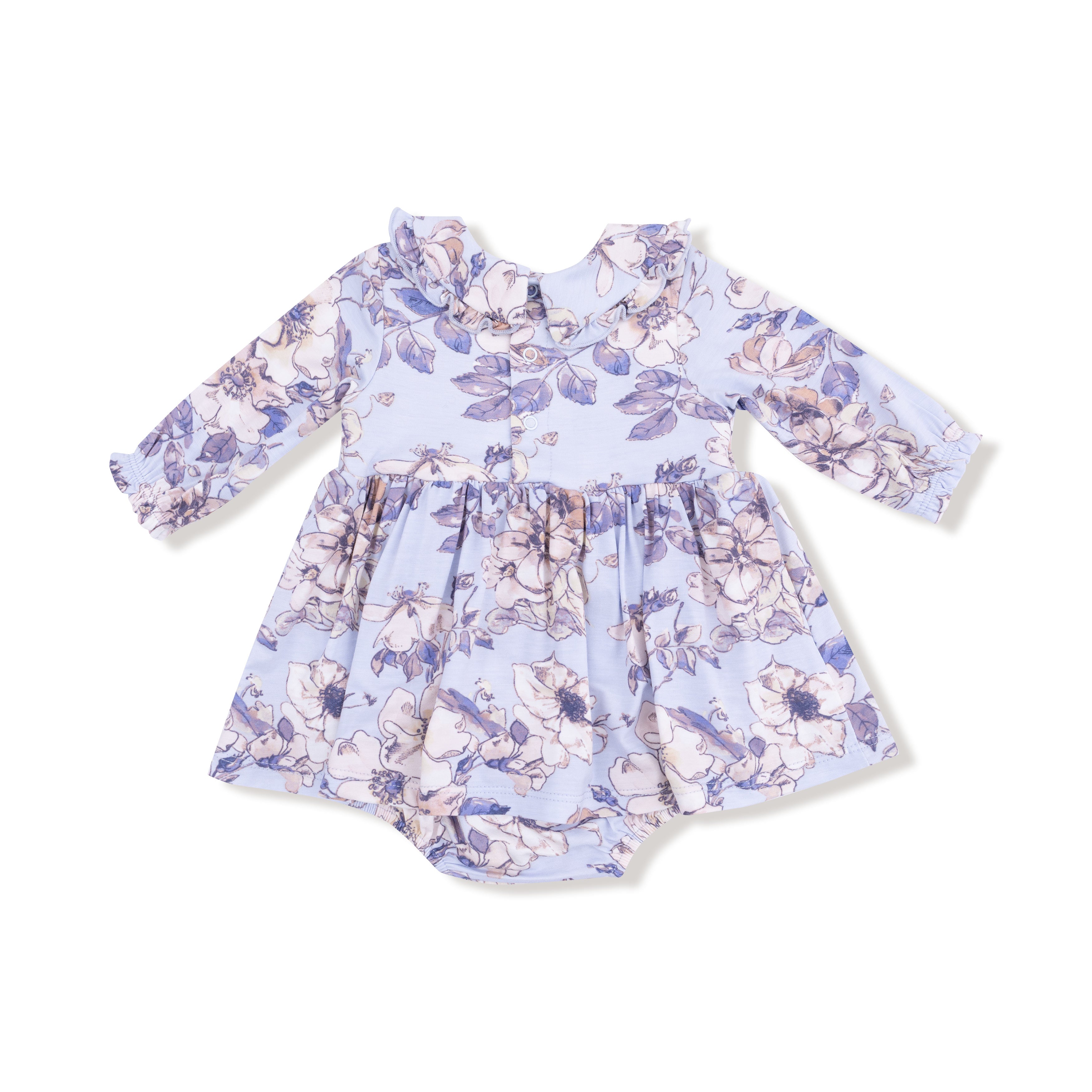Angel Dear - Woodrose Peri L/S Peter Pan Ruffle Collar Bubble w/ Skirt