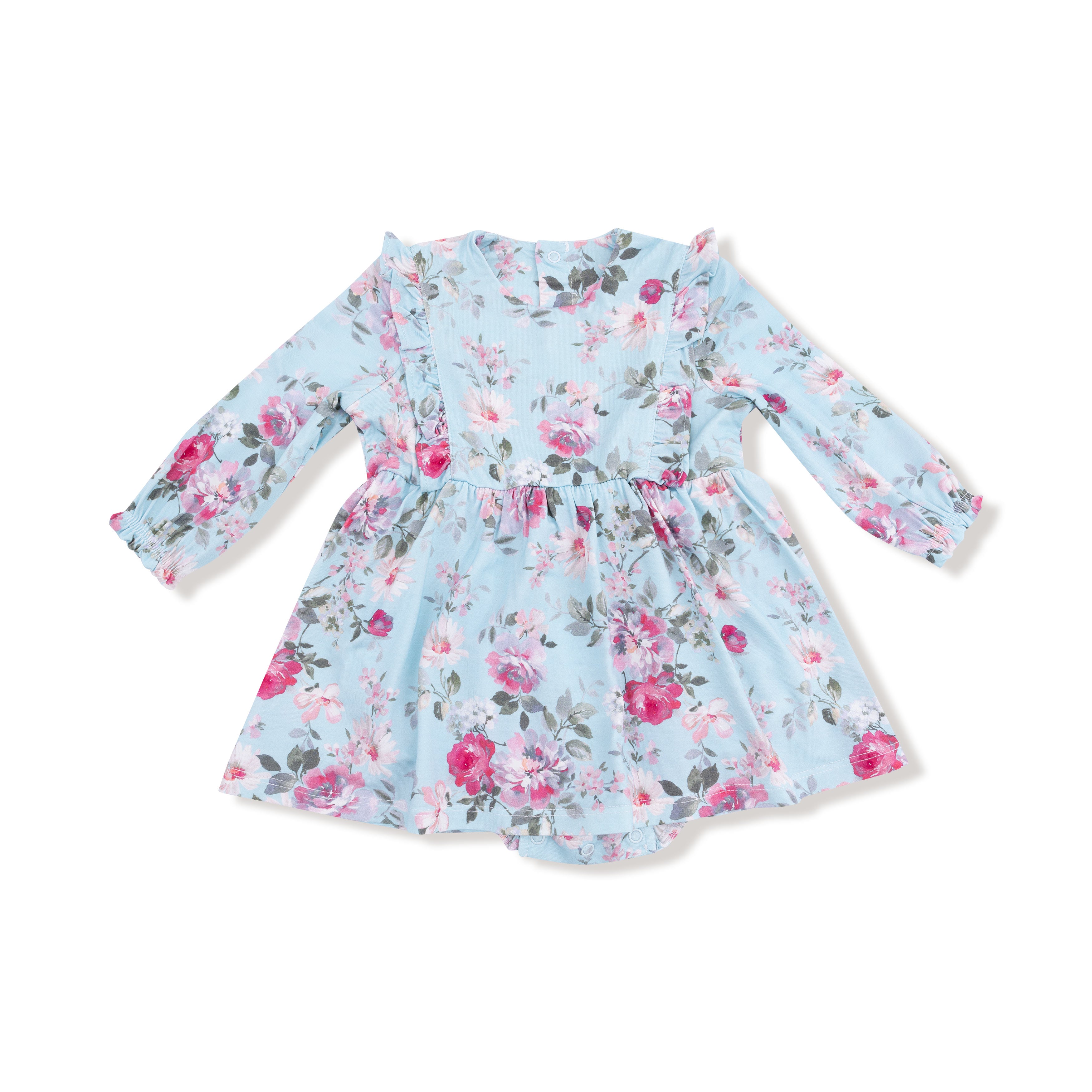 Angel Dear - Charlotte Floral Ruffle Bodysuit Dress