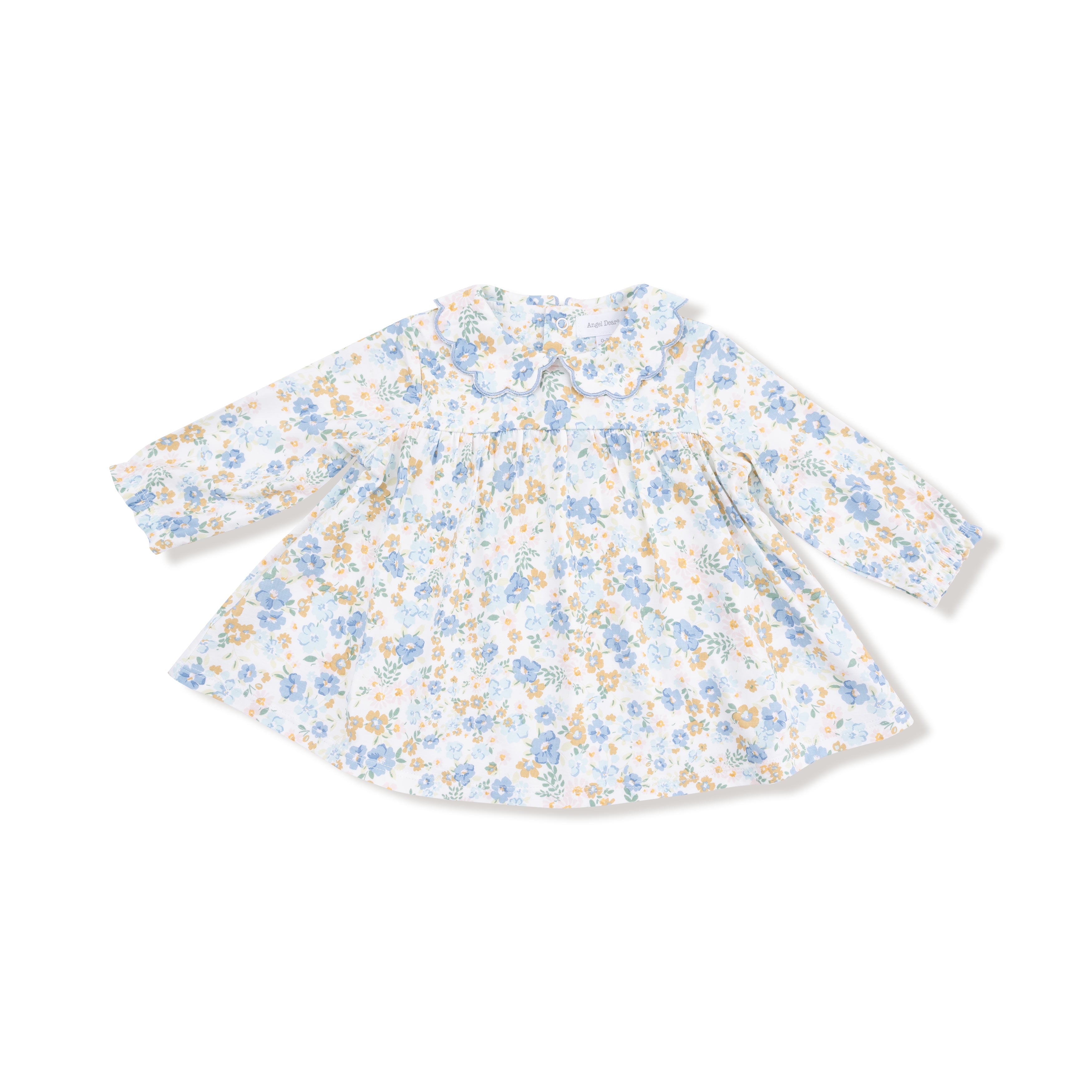 Angel Dear - Sweet Rose Calico Petal Collar Dress and Diaper Cover
