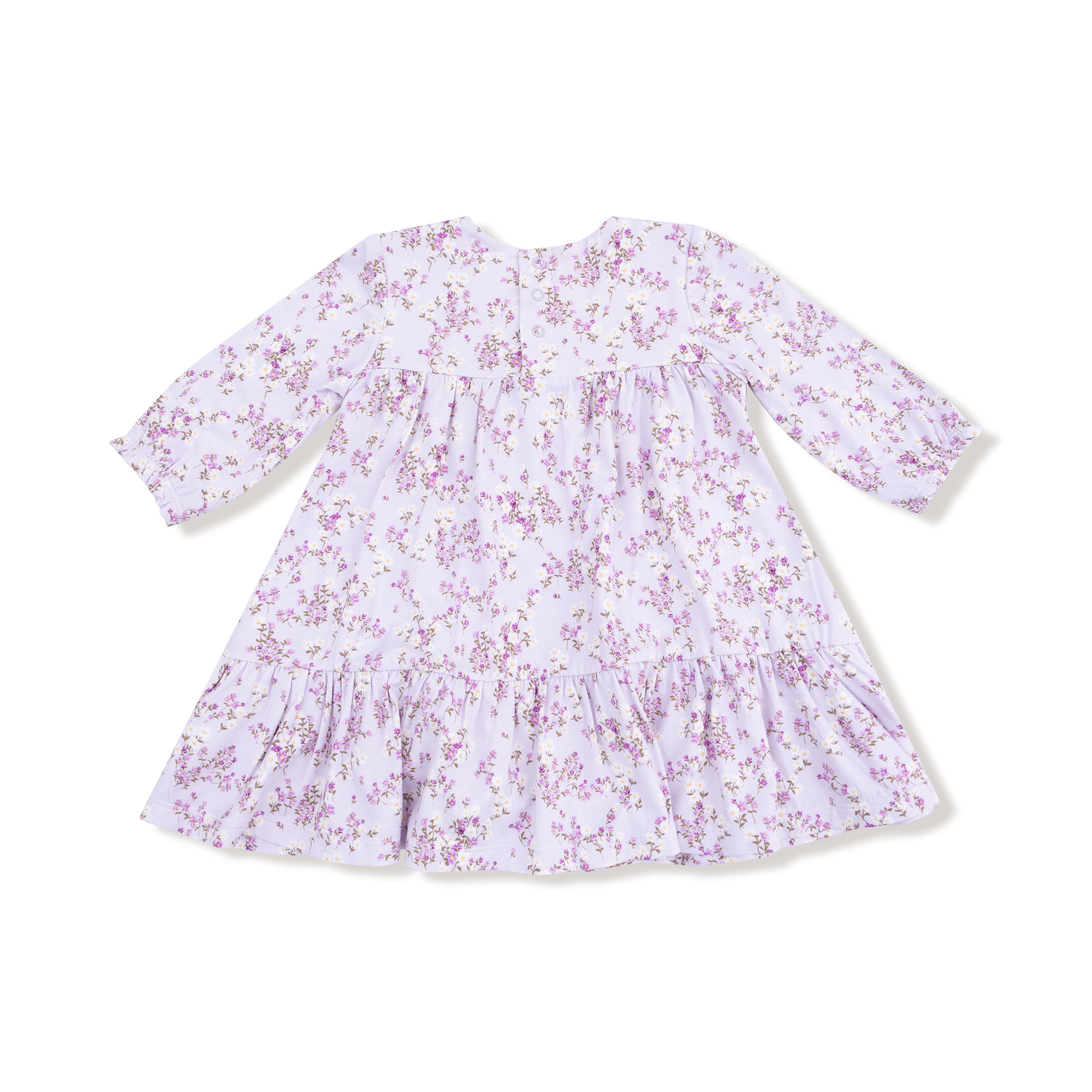 Angel Dear - Sweet Dream Florals Smocked Ruffle Tiered Dress and Leggings