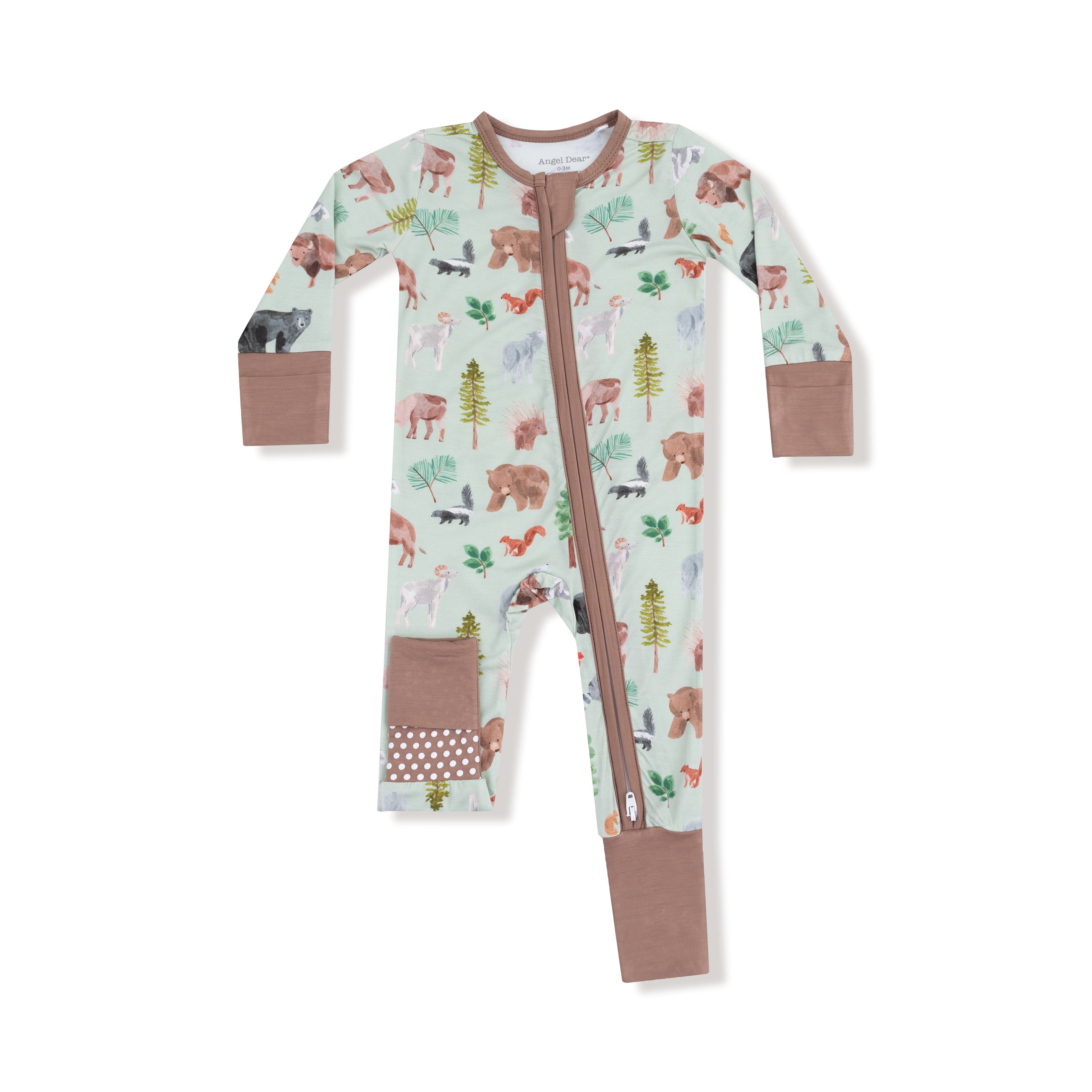 Angel Dear - American Woodland Animals 2 Way Zipper Romper