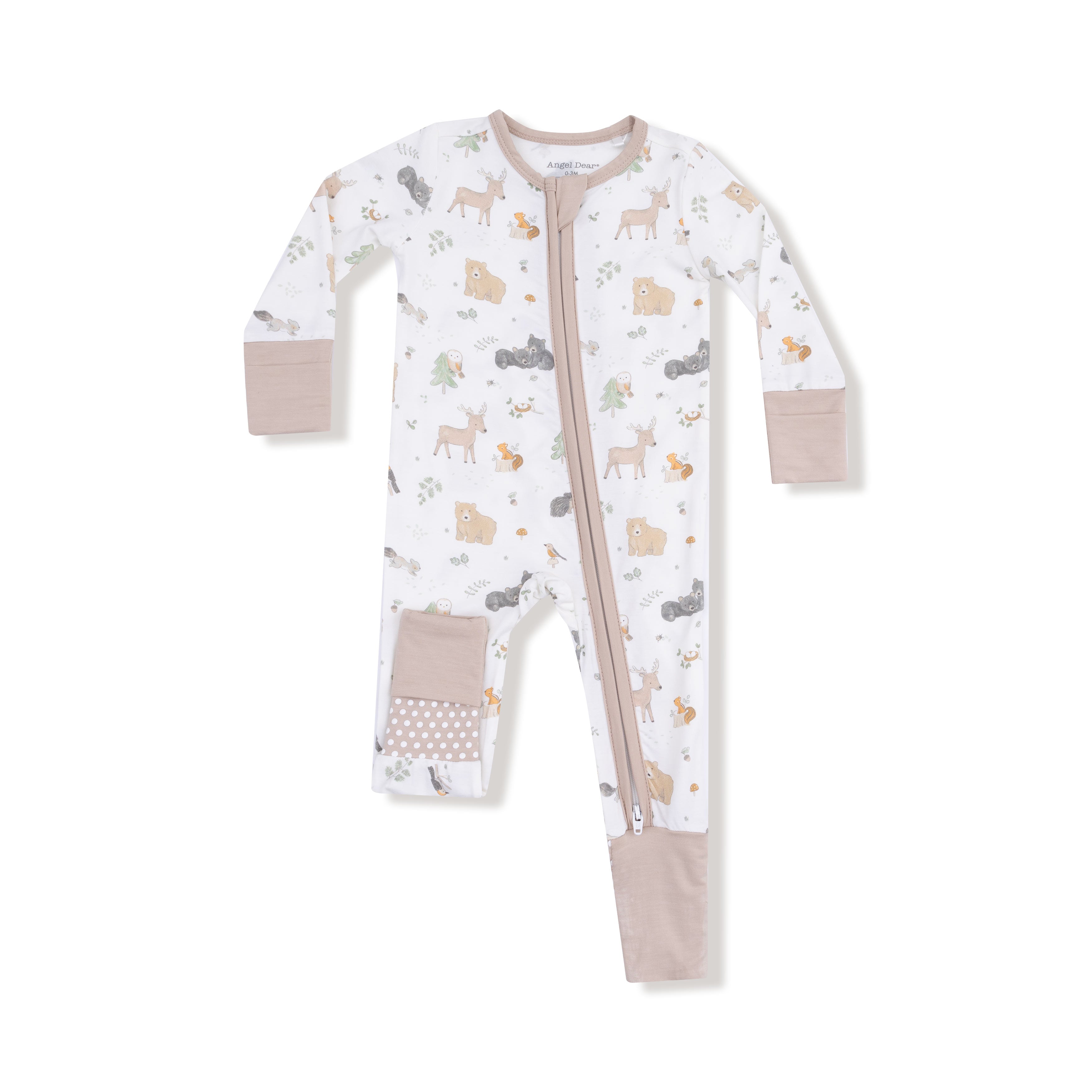 Angel Dear - Woodland Babies 2 Way Zipper Romper