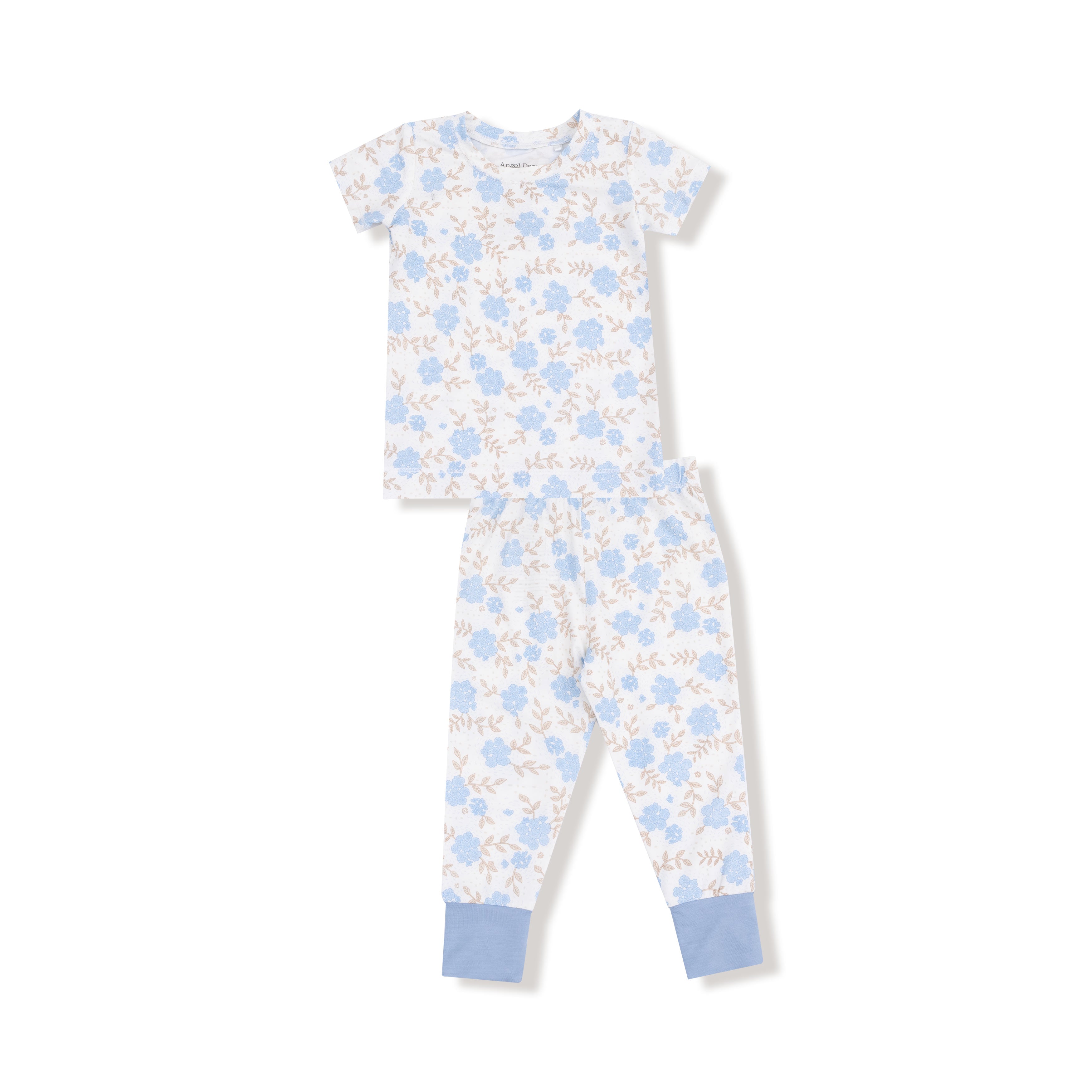 Angel Dear - Baby Blue Floral S/S Loungewear Set