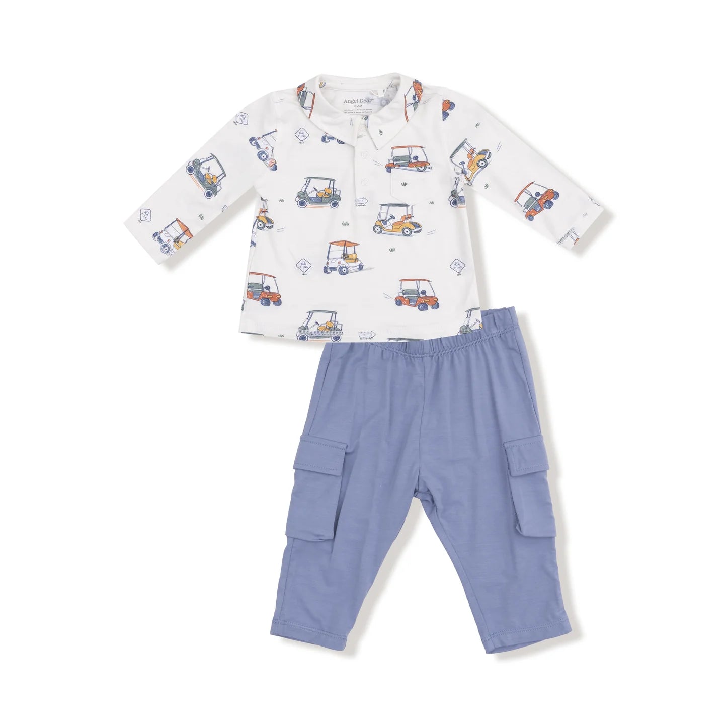 Angel Dear - Zooming Golf Carts Polo with Cargo Pants